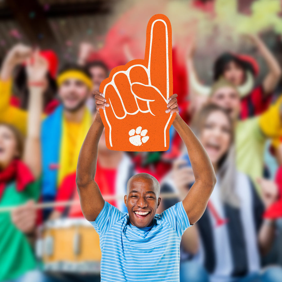 Foam Finger - Big Head - Official NCAA - Clemson Tigers - Foam Core Cutout