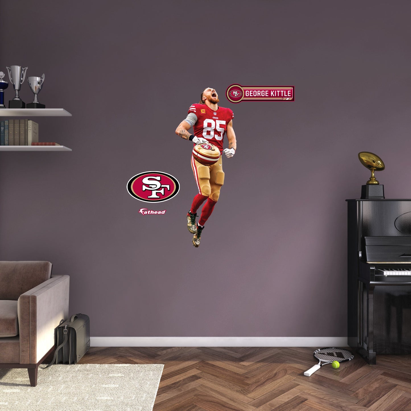 San Francisco 49ers: George Kittle Celebration        - Officially Licensed NFL Removable     Adhesive Decal