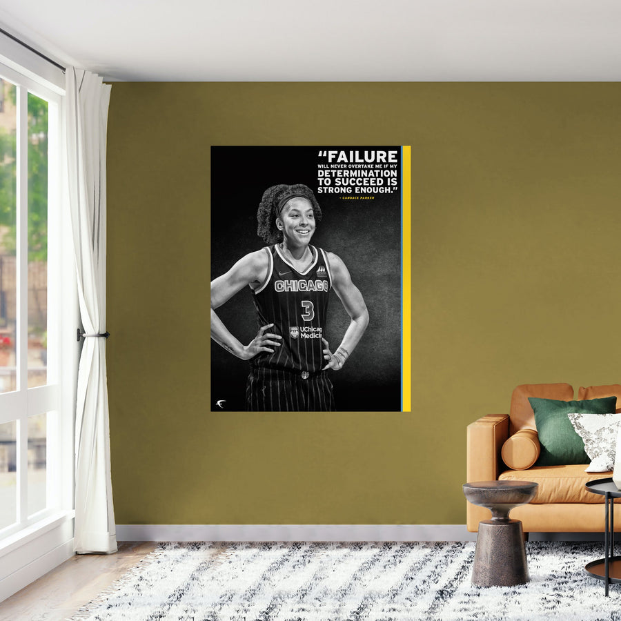 Candace Parker - Inspirational - Peel & Stick Poster - Official WNBA - Chicago Sky - Reusable Vinyl Wall Decal