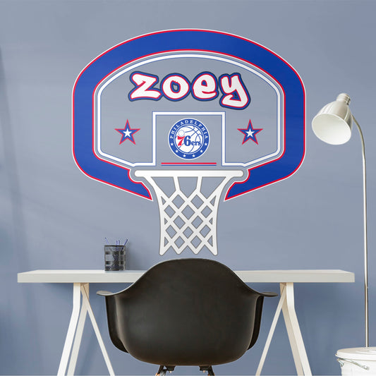 Philadelphia 76ers: Personalized Name - Officially Licensed NBA Transfer Decal