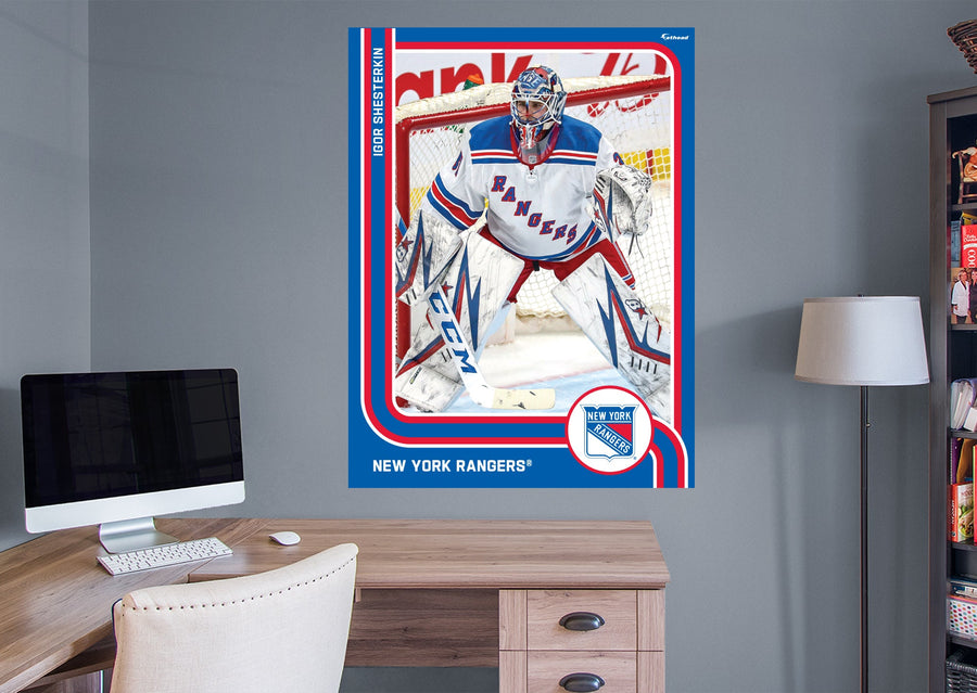 Igor Shesterkin - Peel & Stick Poster - Official NHL - New York Rangers - Reusable Vinyl Wall Decal