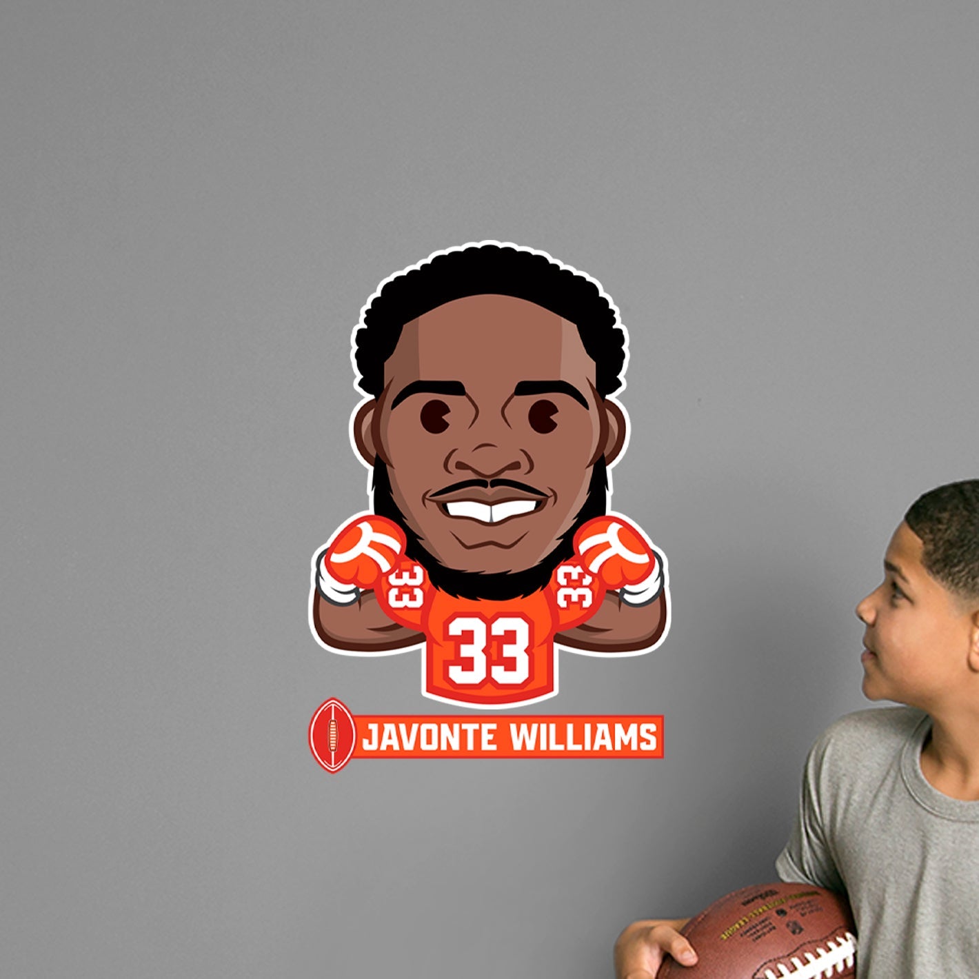 Denver Broncos: Javonte Williams Emoji - Officially Licensed NFLPA Removable Adhesive Decal