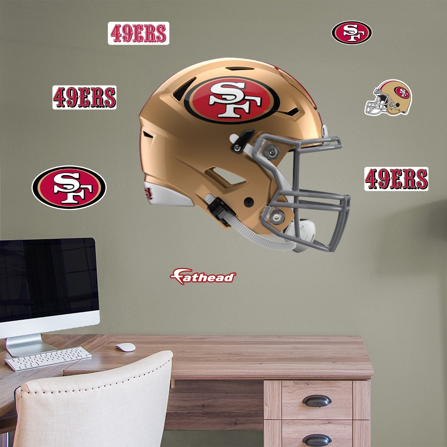 San Francisco 49ers: Helmet - Officially Licensed NFL Removable Adhesive Decal