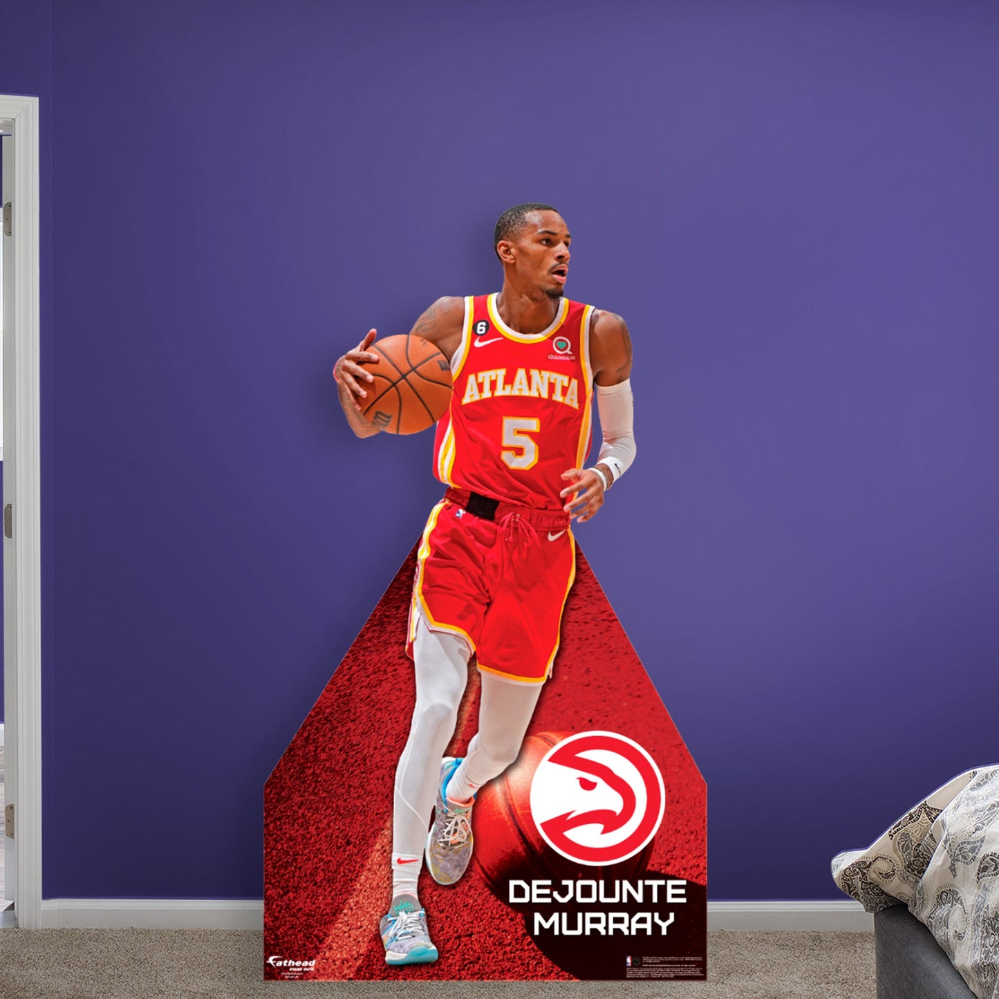 Atlanta Hawks: Dejounte Murray Life-Size Foam Core Cutout - Officially Licensed NBA Stand Out