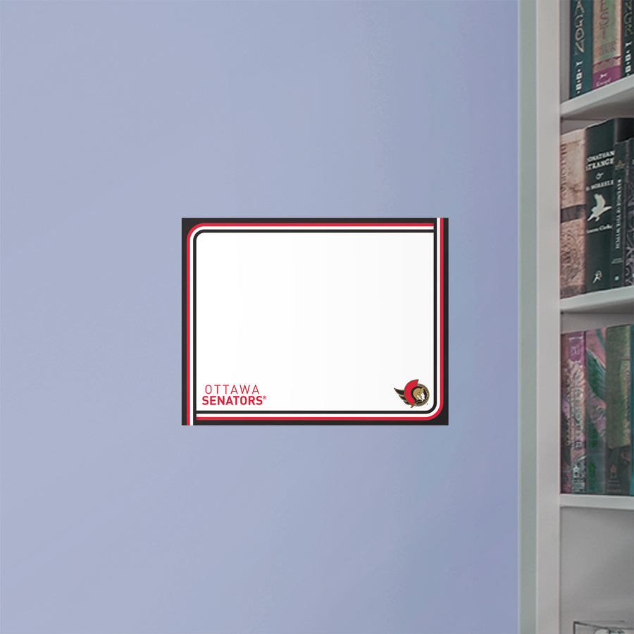 Ottawa Senators - Teammate - Dry Erase Whiteboard - Official NHL - Reusable Vinyl Wall Decal