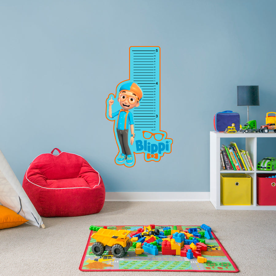 Blippi - Growth Chart - Official Blippi - Reusable Vinyl Wall Decal