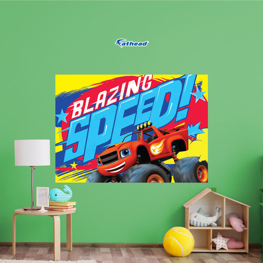 Blaze and the Monster Machines:  Blazing Speed Poster        - Officially Licensed Nickelodeon Removable     Adhesive Decal