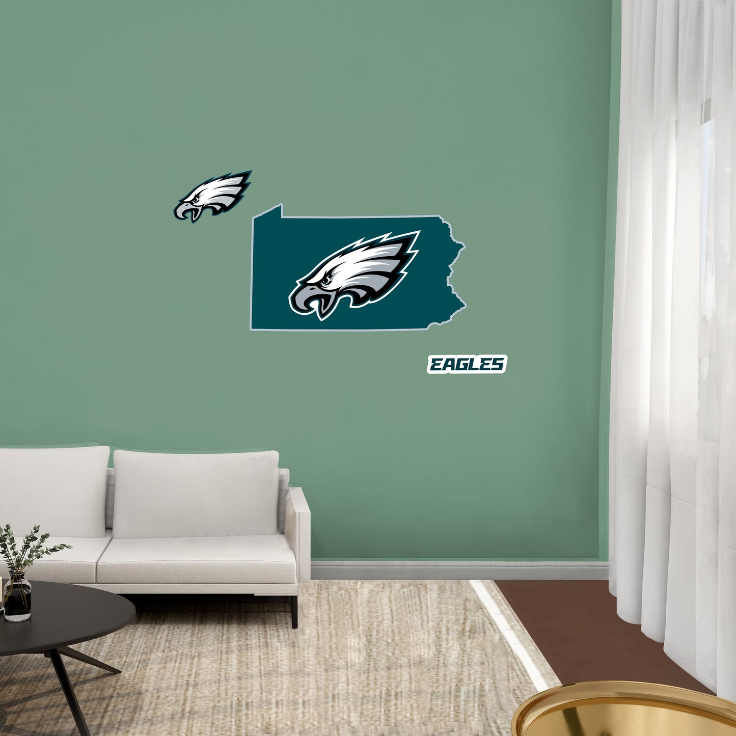 Philadelphia Eagles: State of Pennsylvania Logo - Officially Licensed NFL Removable Adhesive Decal