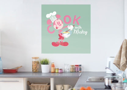 Mickey Mouse:  Cook with Mickey Mural        - Officially Licensed Disney Removable Wall   Adhesive Decal