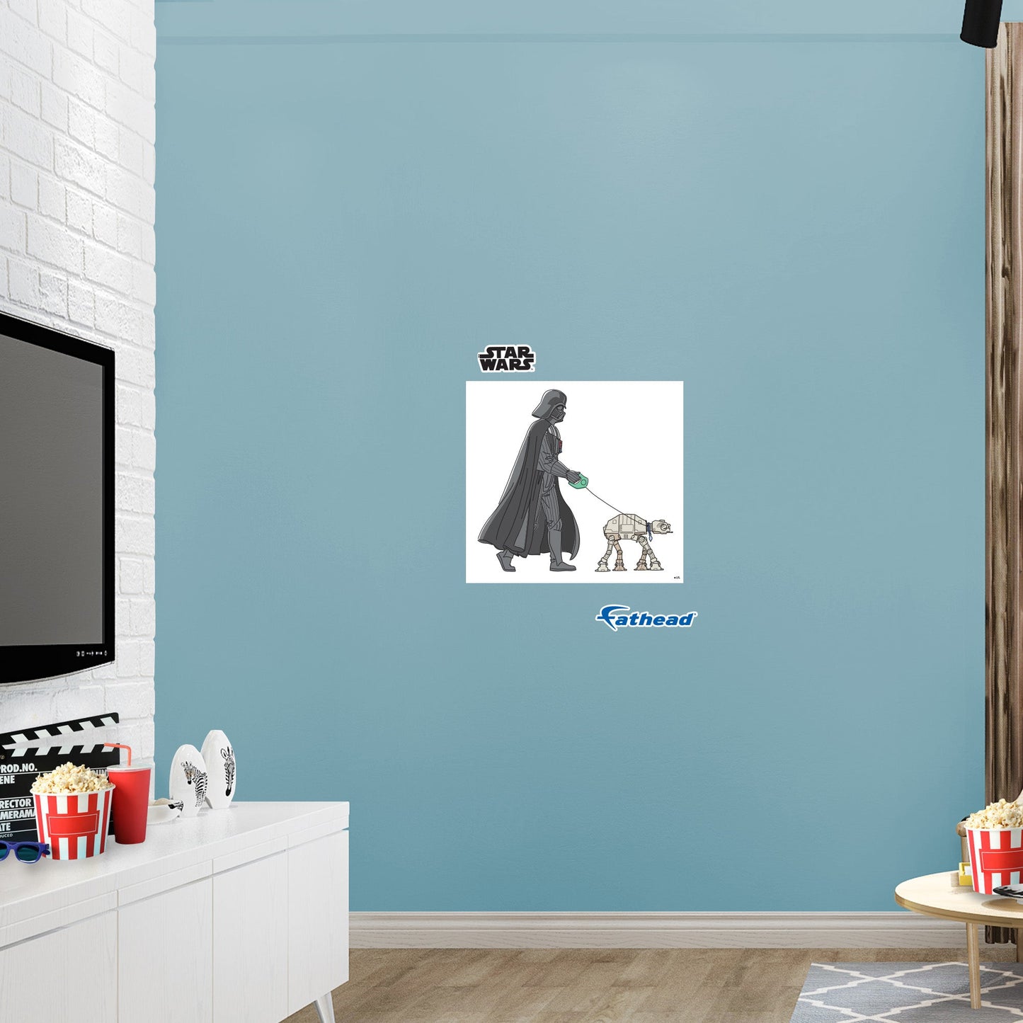 Darth Vader Walking The Dog Poster        - Officially Licensed Star Wars Removable     Adhesive Decal