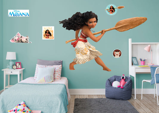 Moana: Moana RealBig        - Officially Licensed Disney Removable Wall   Adhesive Decal