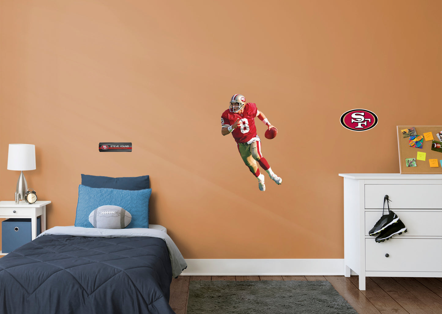 San Francisco 49ers: Steve Young  Legend        - Officially Licensed NFL Removable Wall   Adhesive Decal