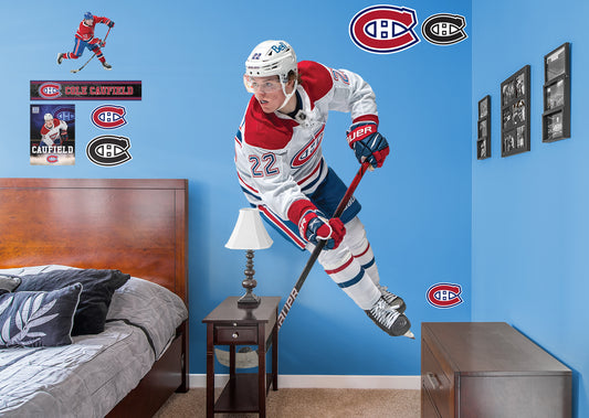 Montreal Canadiens: Cole Caufield         - Officially Licensed NHL Removable Wall   Adhesive Decal