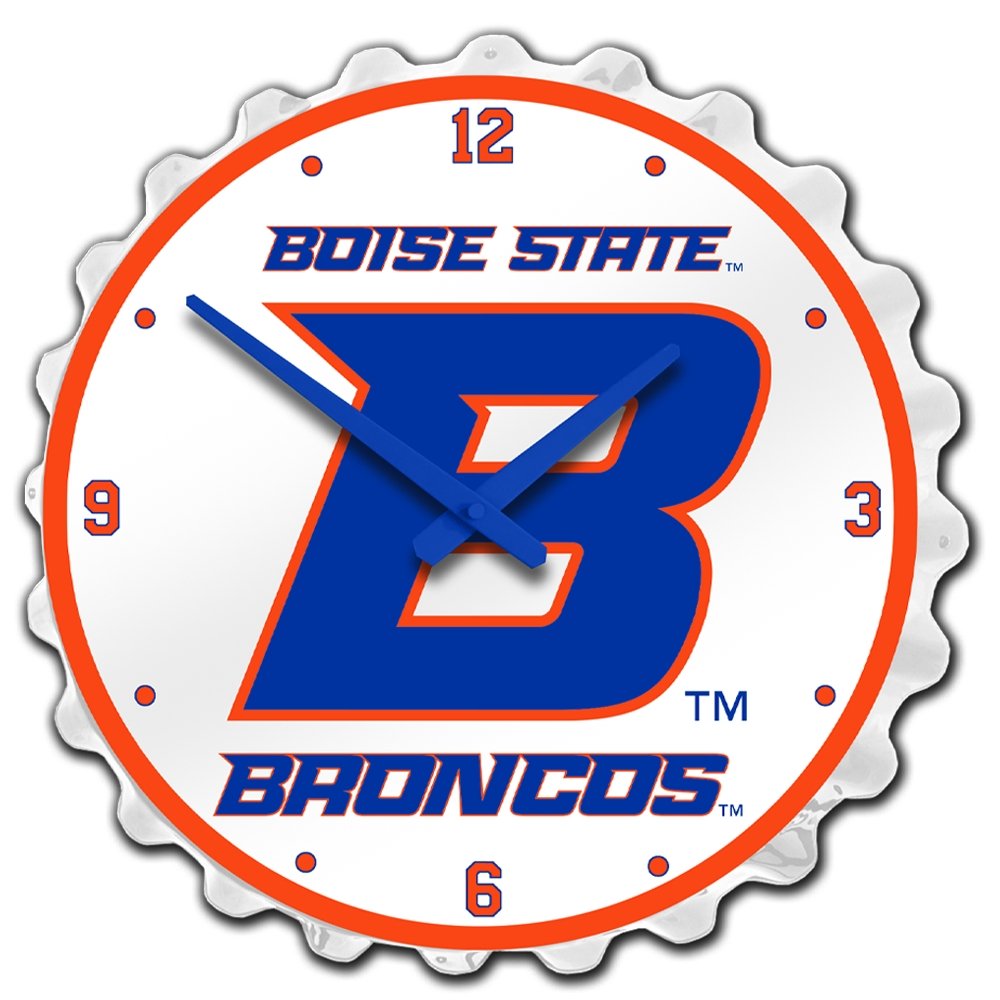 Boise State Broncos: "B" Logo - Bottle Cap Wall Clock - The Fan-Brand