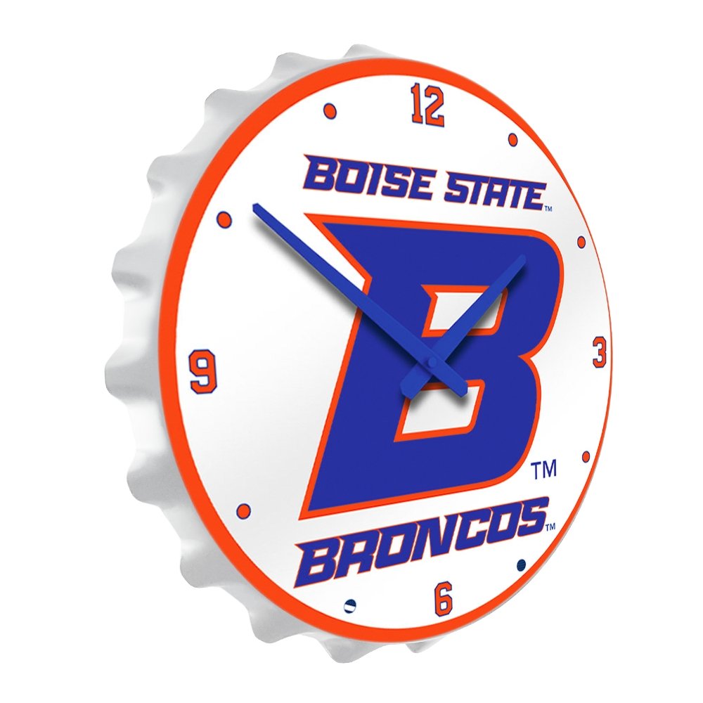 Boise State Broncos: "B" Logo - Bottle Cap Wall Clock - The Fan-Brand