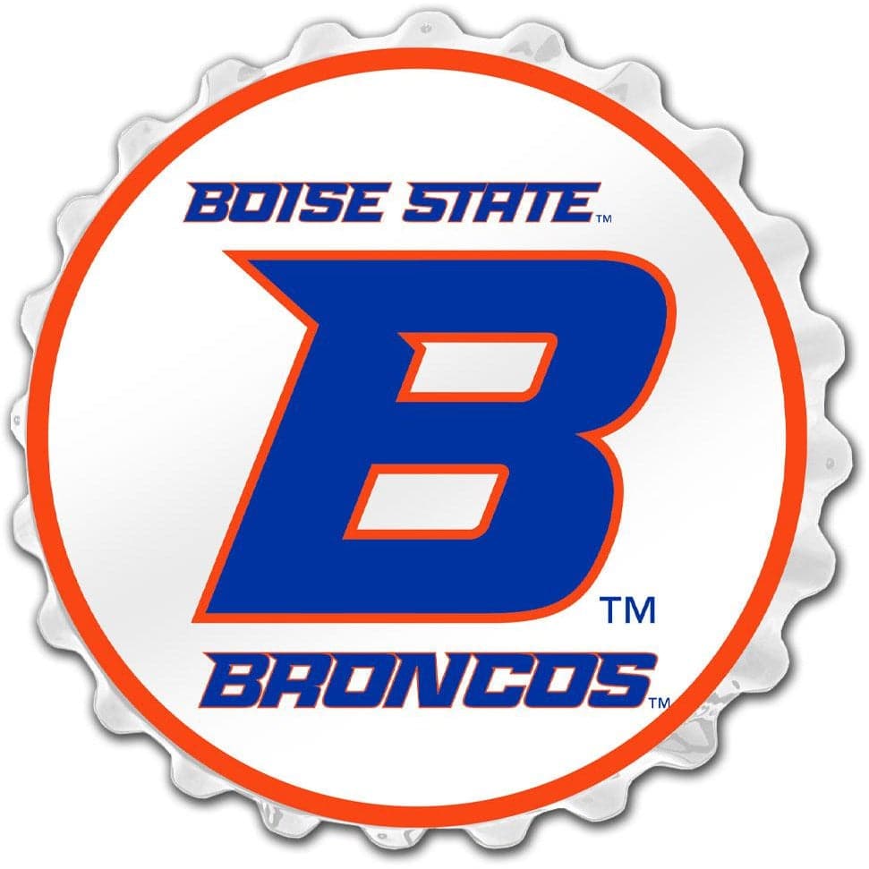 Boise State Broncos: "B" Logo - Bottle Cap Wall Sign - The Fan-Brand
