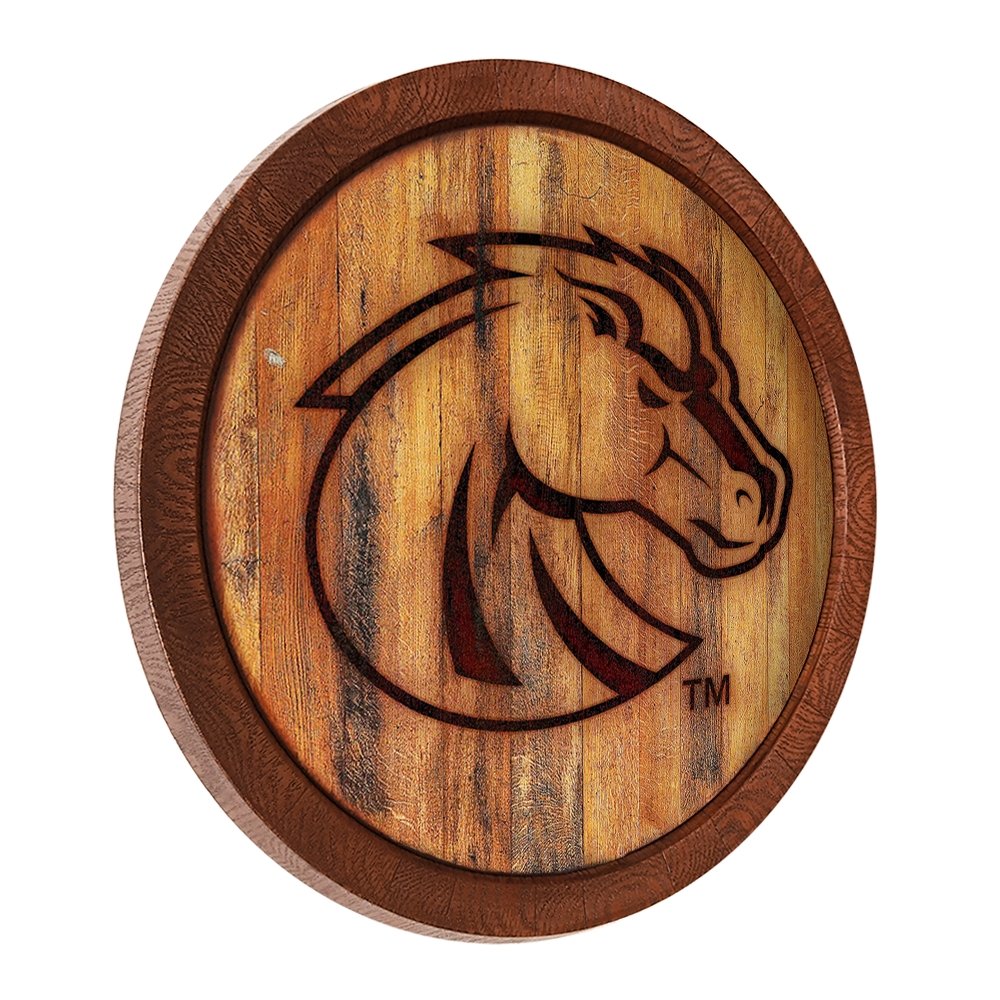 Boise State Broncos: Branded "Faux" Barrel Top Sign - The Fan-Brand