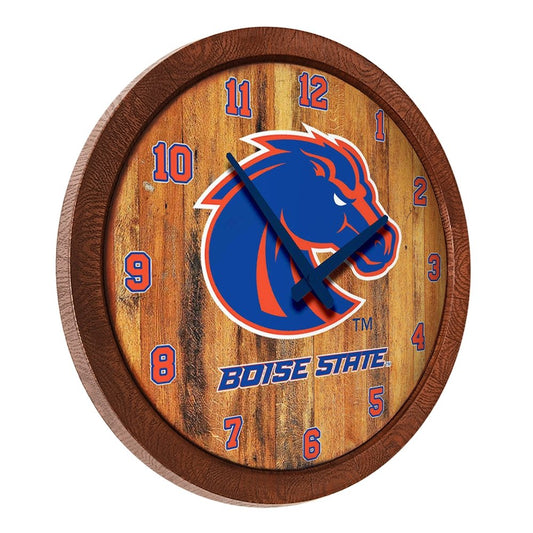 Boise State Broncos: "Faux" Barrel Top Wall Clock - The Fan-Brand