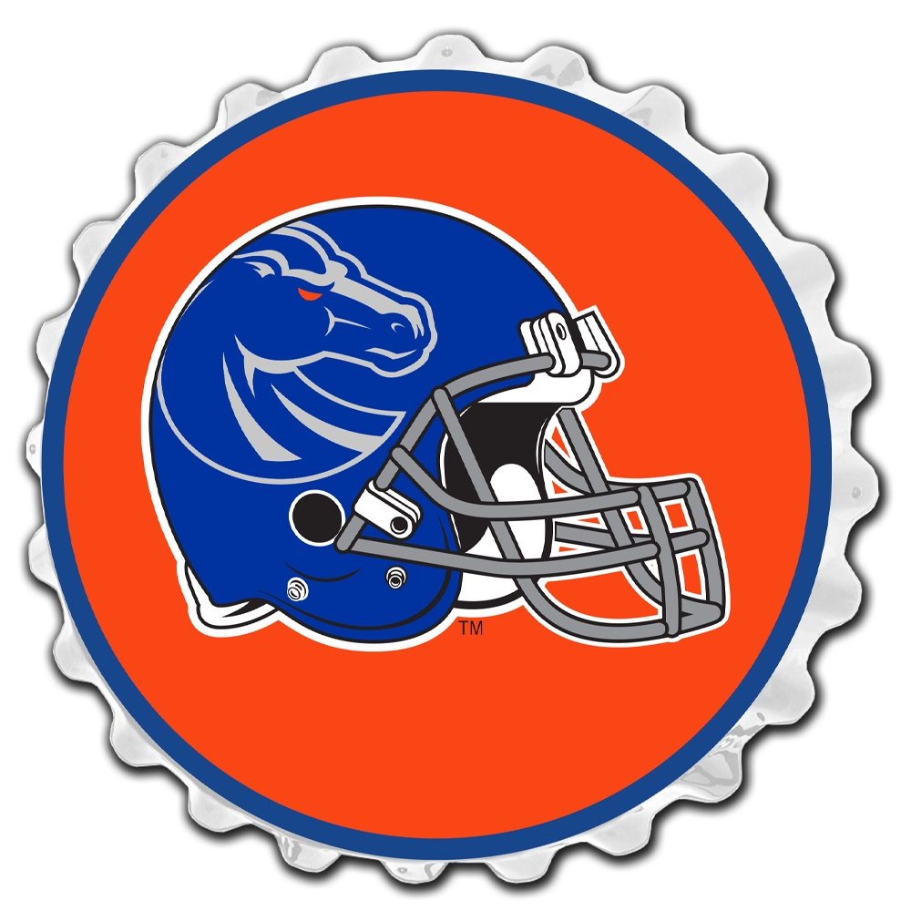 Boise State Broncos: Helmet - Bottle Cap Wall Sign - The Fan-Brand