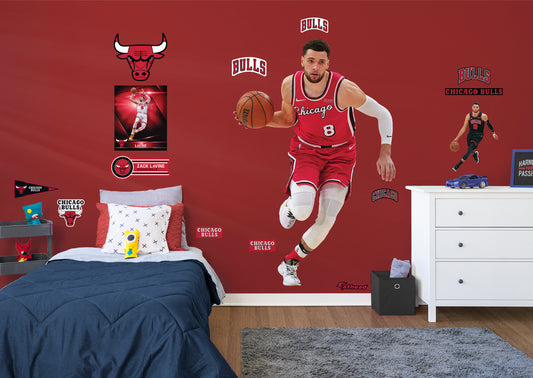 Chicago Bulls: Zach LaVine 2021        - Officially Licensed NBA Removable     Adhesive Decal