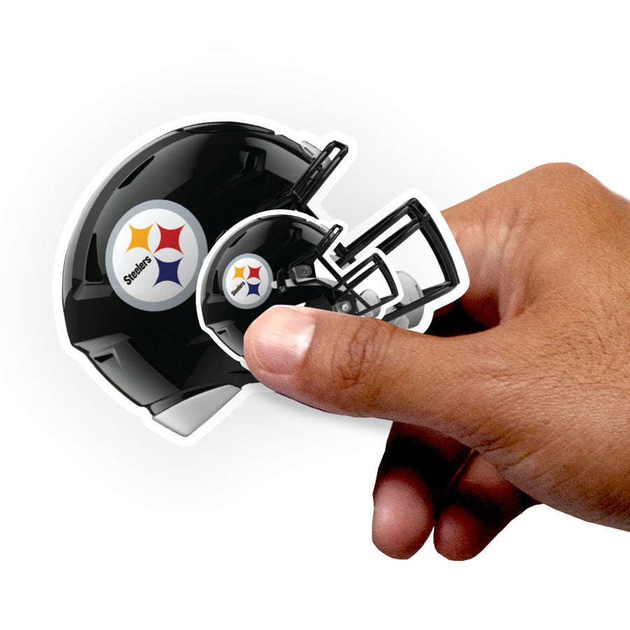 Pittsburgh Steelers - 5 Helmet Minis (Mixed Sizes) - Official NFL - Reusable Vinyl Decals
