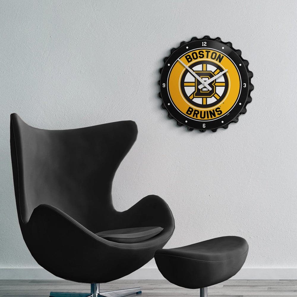 Boston Bruins: Bottle Cap Wall Clock - The Fan-Brand