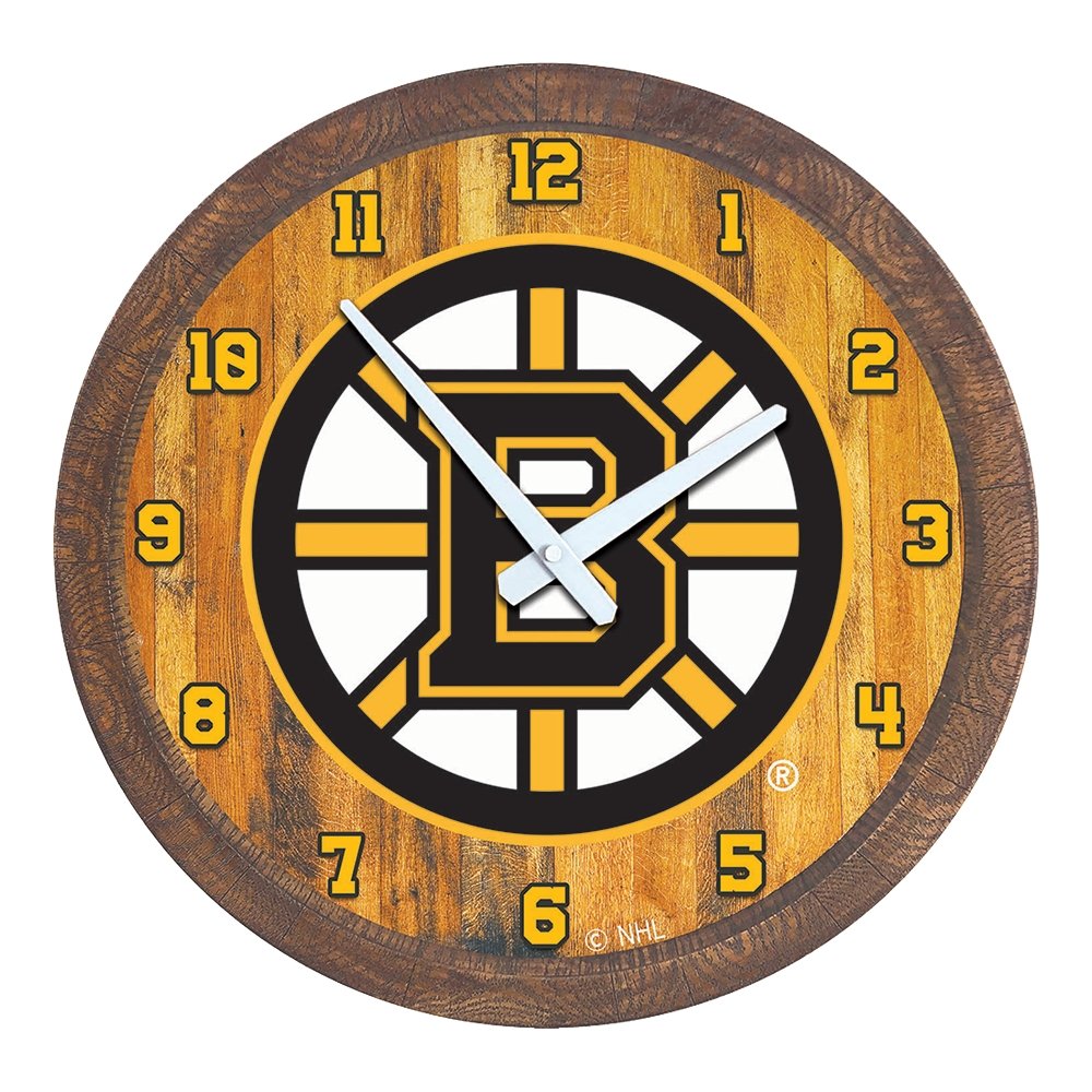 Boston Bruins: "Faux" Barrel Top Wall Clock - The Fan-Brand