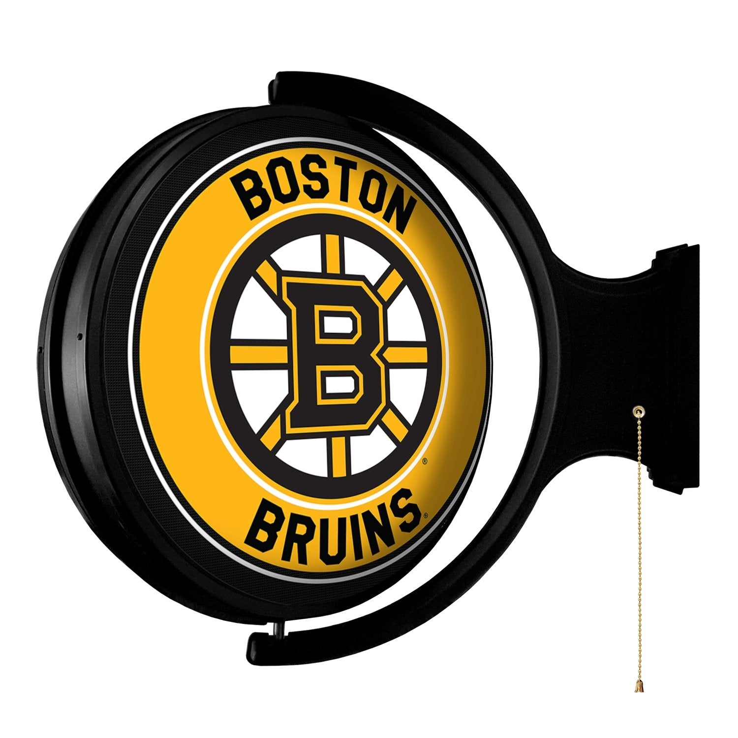 Boston Bruins: Original Round Rotating Lighted Wall Sign - The Fan-Brand