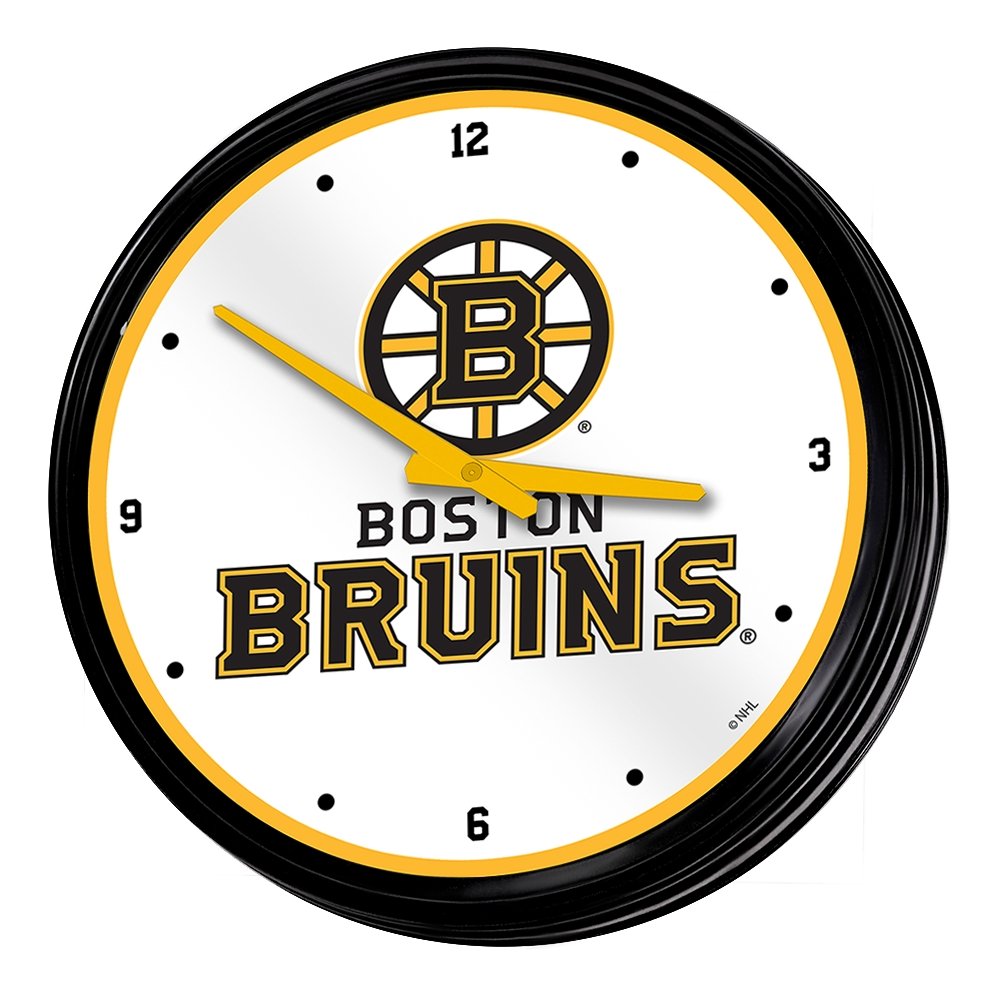Boston Bruins: Retro Lighted Wall Clock - The Fan-Brand