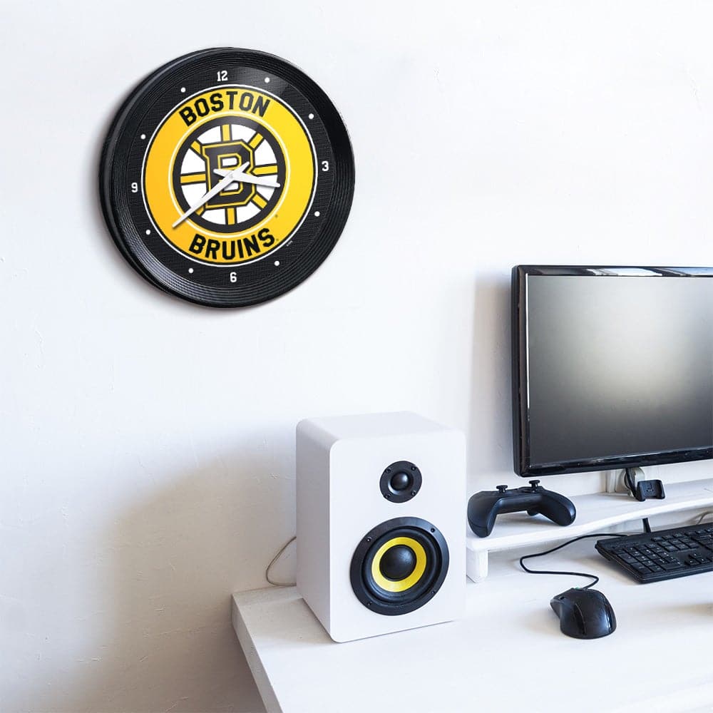 Boston Bruins: Ribbed Frame Wall Clock Default Title