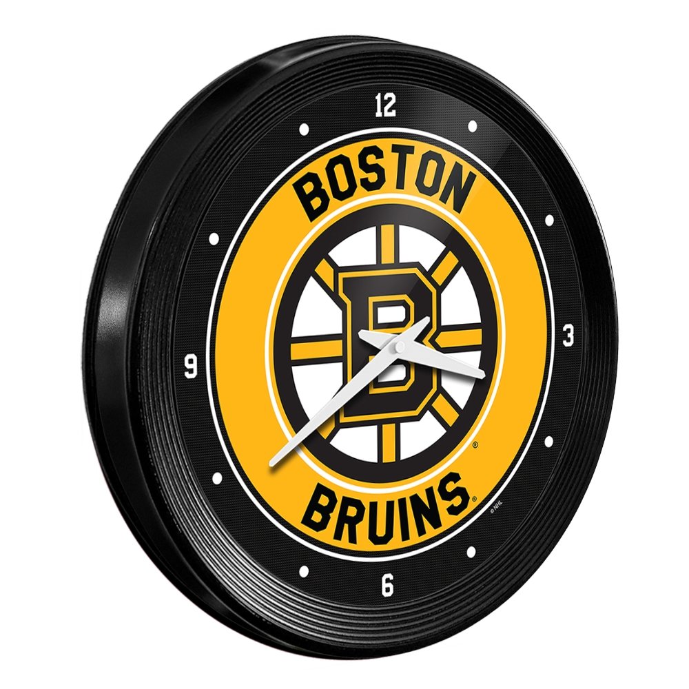 Boston Bruins: Ribbed Frame Wall Clock Default Title