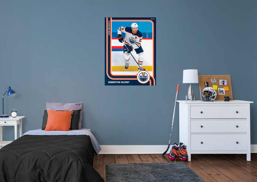 Leon Draisaitl - Peel & Stick Poster - Official NHL - Edmonton Oilers - Reusable Vinyl Wall Decal
