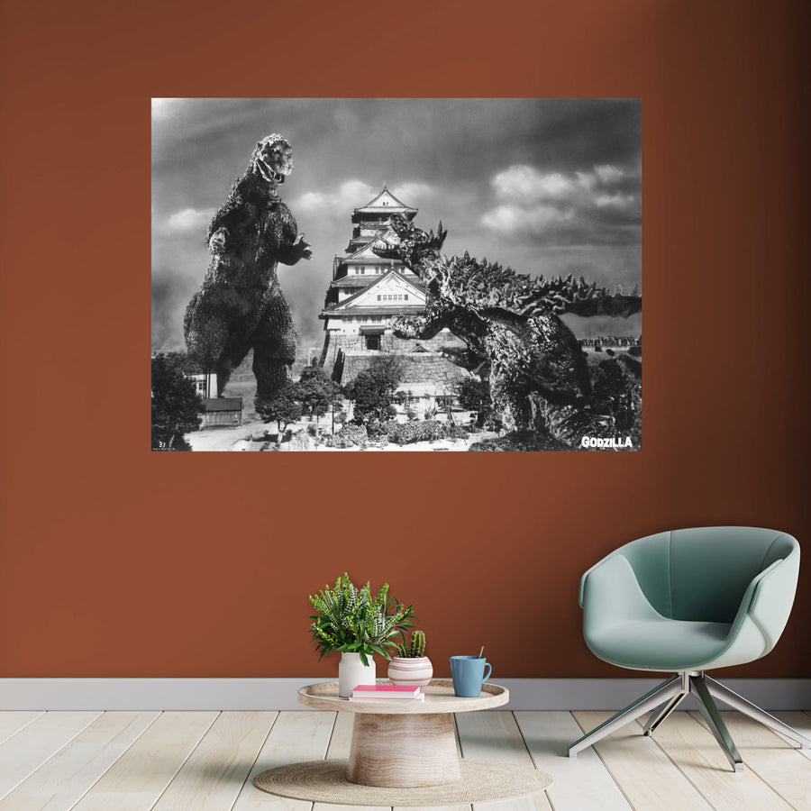 Godzilla - Movie Scene - Peel & Stick Poster - Official Toho - Godzilla Raids Again - Reusable Vinyl Wall Decal