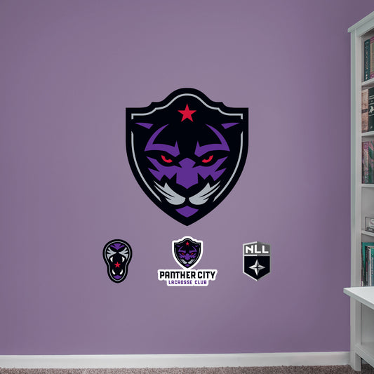 Panther City Lacrosse Club:   Logo        - Officially Licensed NLL Removable     Adhesive Decal