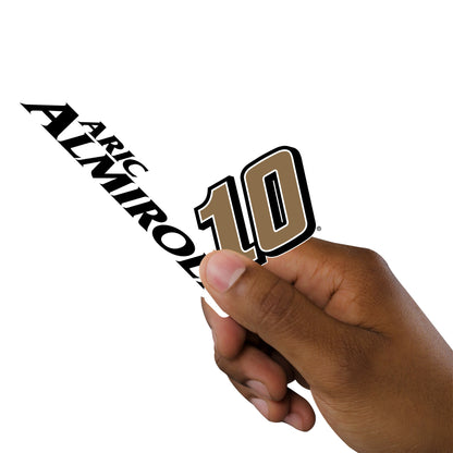 Sheet of 5 -Aric Almirola  #10 Logo MINIS        - Officially Licensed NASCAR Removable     Adhesive Decal