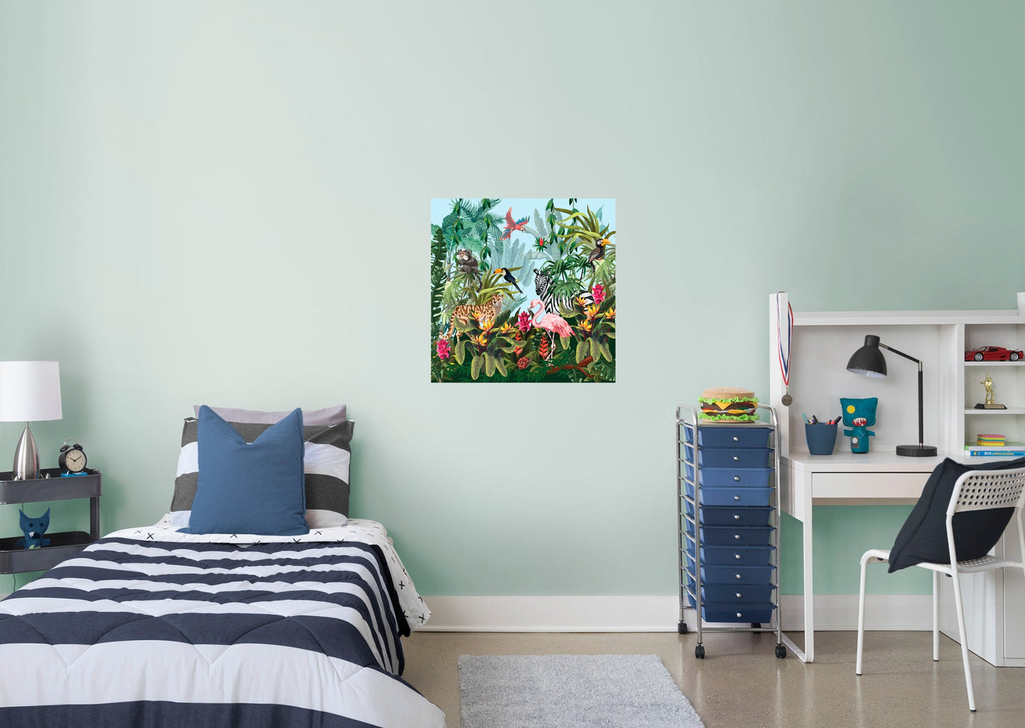 Jungle:  Crowded Mural        -   Removable Wall   Adhesive Decal