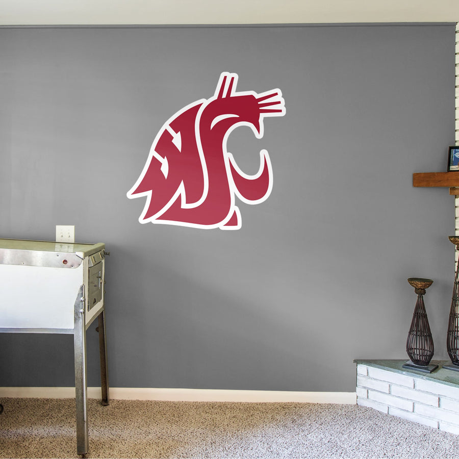 Washington State Cougars - RealBig Logo Collection - Official NCAA - Reusable Vinyl Wall Decals