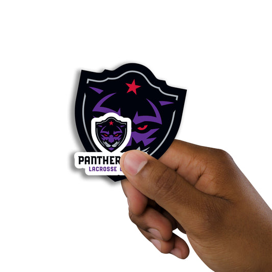Panther City Lacrosse Club: Logo Minis - Officially Licensed NLL Removable Adhesive Decal