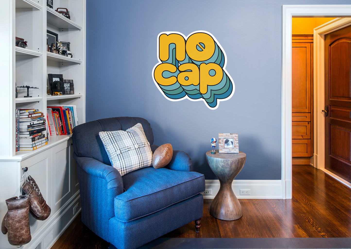 No Cap 3D Multicolor Yellow Lettering        - Officially Licensed Big Moods Removable     Adhesive Decal