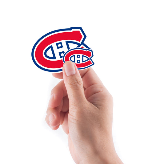 Sheet of 5 -Montreal Canadiens:  2021 Logo Minis        - Officially Licensed NHL Removable    Adhesive Decal