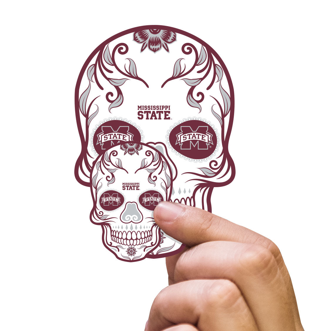 Mississippi State Bulldogs:  2022 Skull Minis        - Officially Licensed NCAA Removable     Adhesive Decal