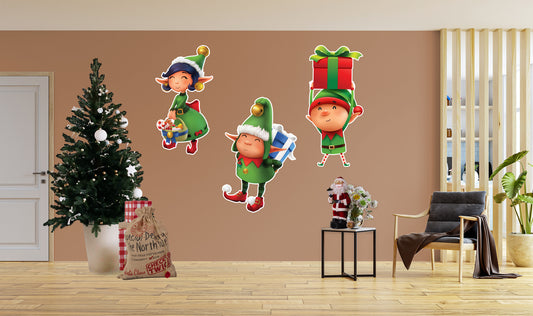 Christmas: Elves Collection - Removable Adhesive Decal