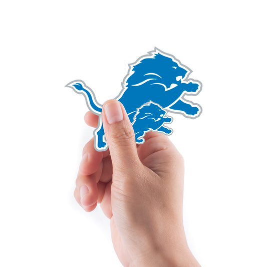 Sheet of 5 -Detroit Lions:   Logo Minis        - Officially Licensed NFL Removable Wall   Adhesive Decal