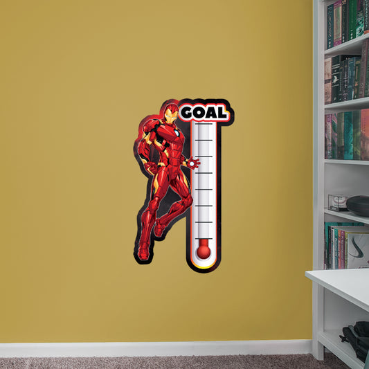 Avengers: Iron Man Goal Thermometer Dry Erase        - Officially Licensed Marvel Removable     Adhesive Decal