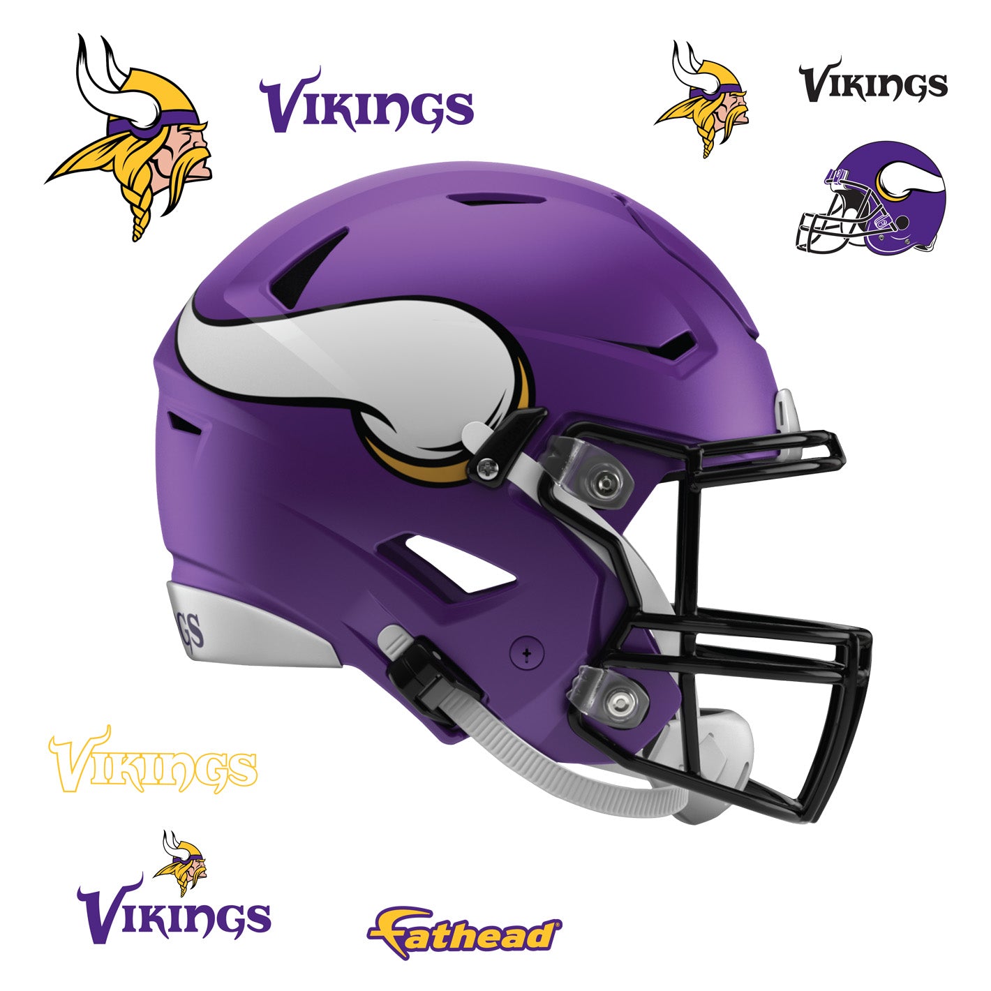 Fathead - Minnesota Vikings: Helmet - Officially Licensed NFL Removable  Wall Adhesive Decal - Military & First Responder Discounts