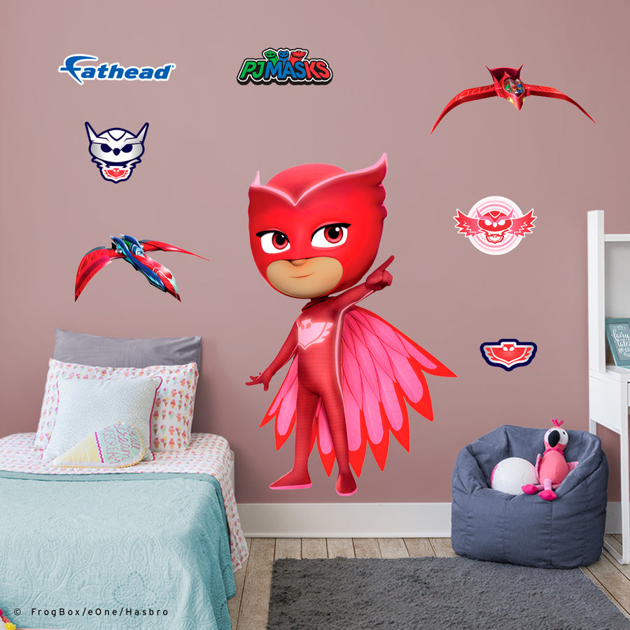 Owlette - PJ Masks - RealBig Collection - Official Hasbro - Reusable Vinyl Wall Decals #1