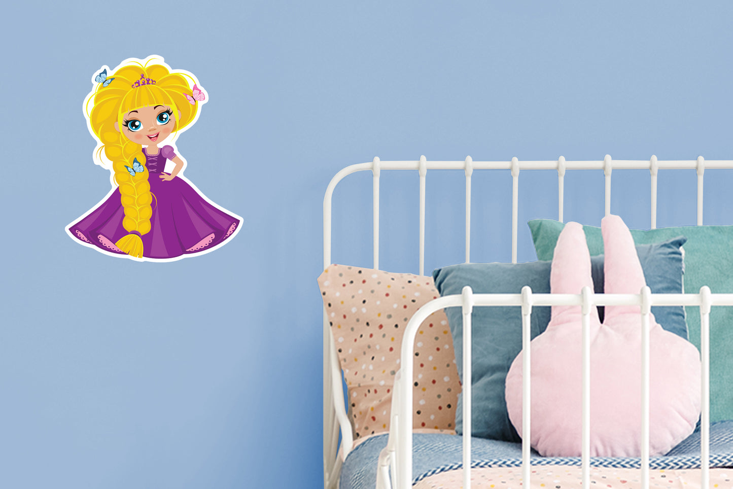 Nursery: Princess Violet Dress Character        -   Removable Wall   Adhesive Decal