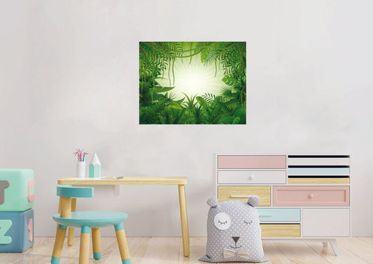 Jungle:  All Green Dry Erase        -   Removable Wall   Adhesive Decal