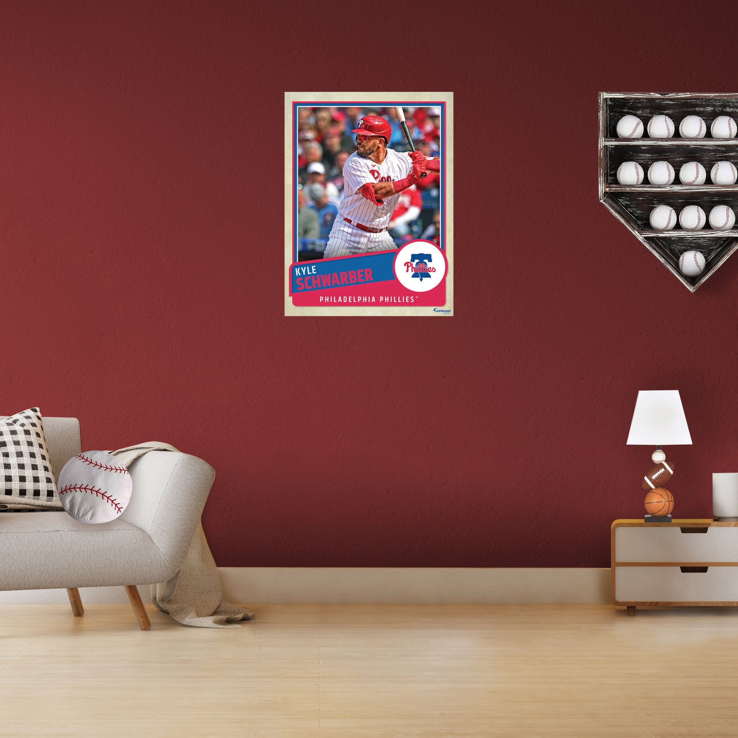 Philadelphia Phillies: Kyle Schwarber  Poster        - Officially Licensed MLB Removable     Adhesive Decal