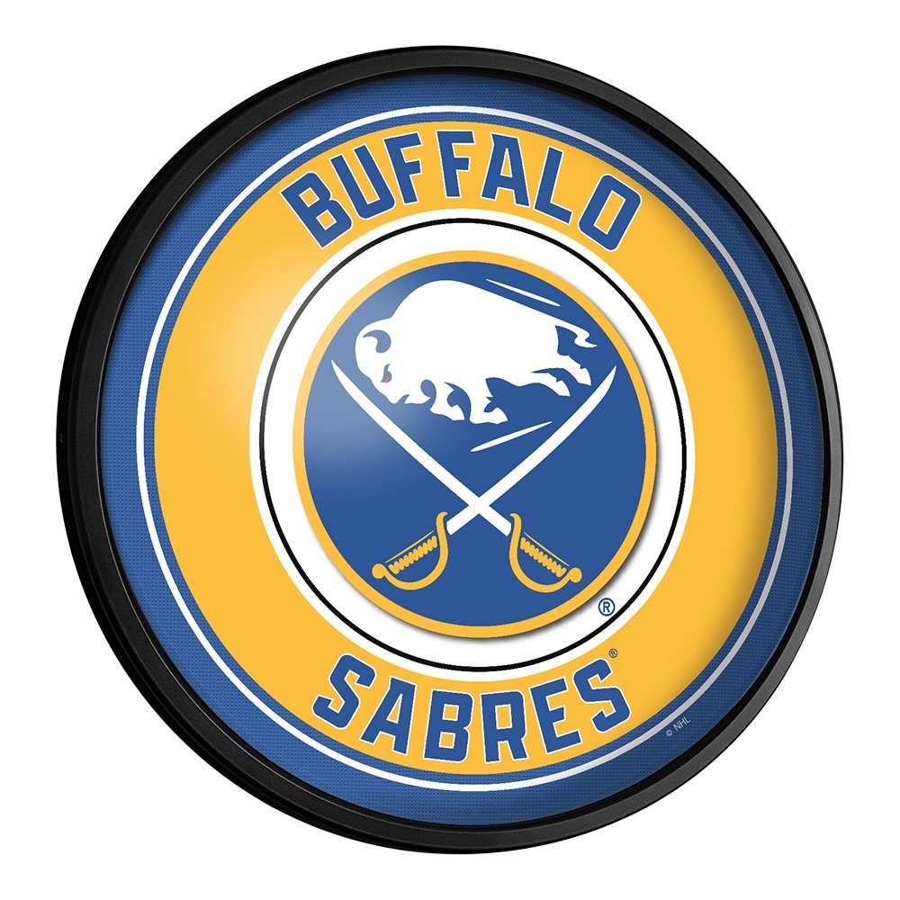 Buffalo Sabres: Round Slimline Lighted Wall Sign - The Fan-Brand